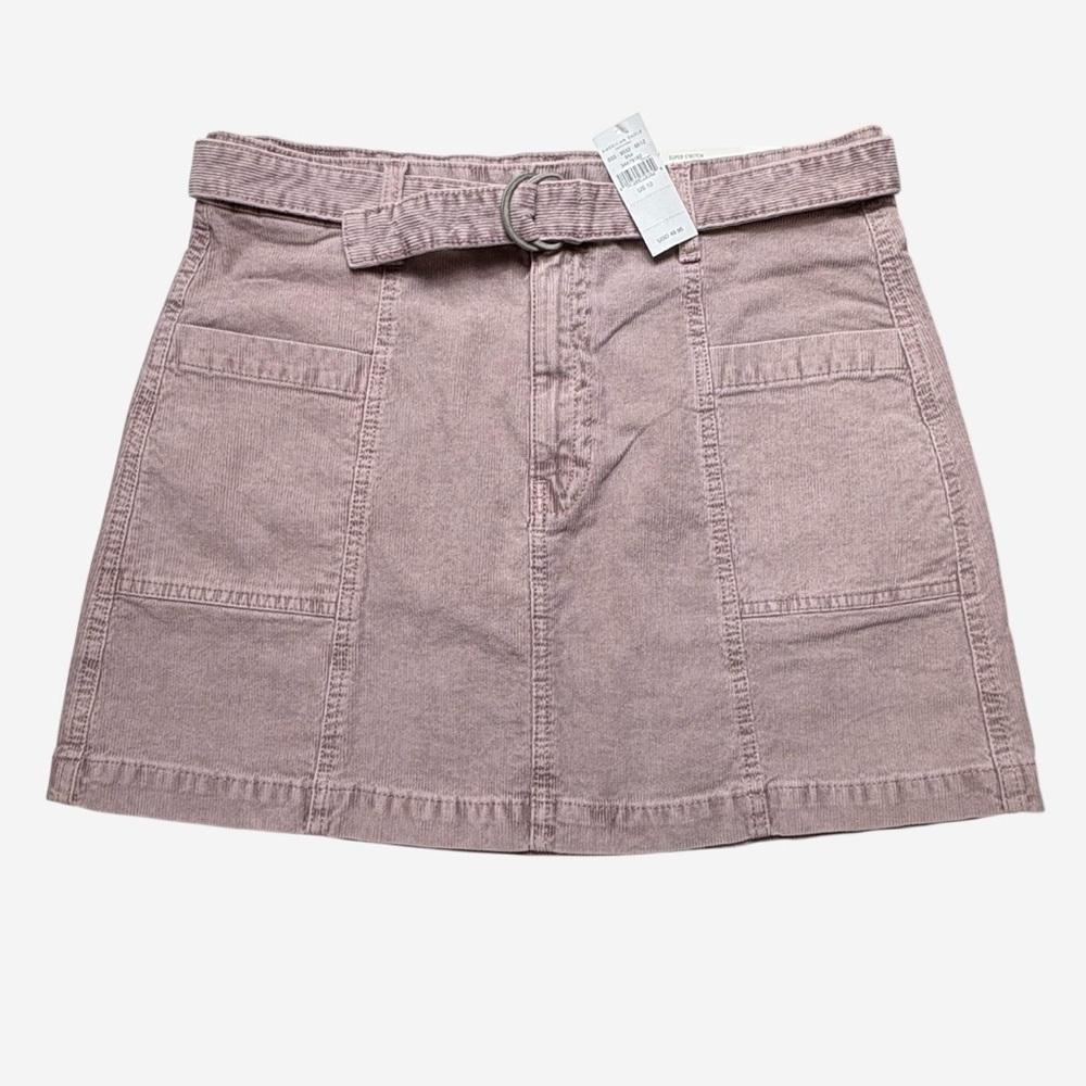 NWT American Eagle Lavender Corduroy Super Hi-Rise A-Line Mini Skirt Size 12/31 - Picture 3 of 11